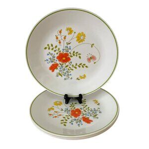 Corelle Corning Wildflower Spring Bouquet Pattern Dinner Plates 10.25 in Set 5